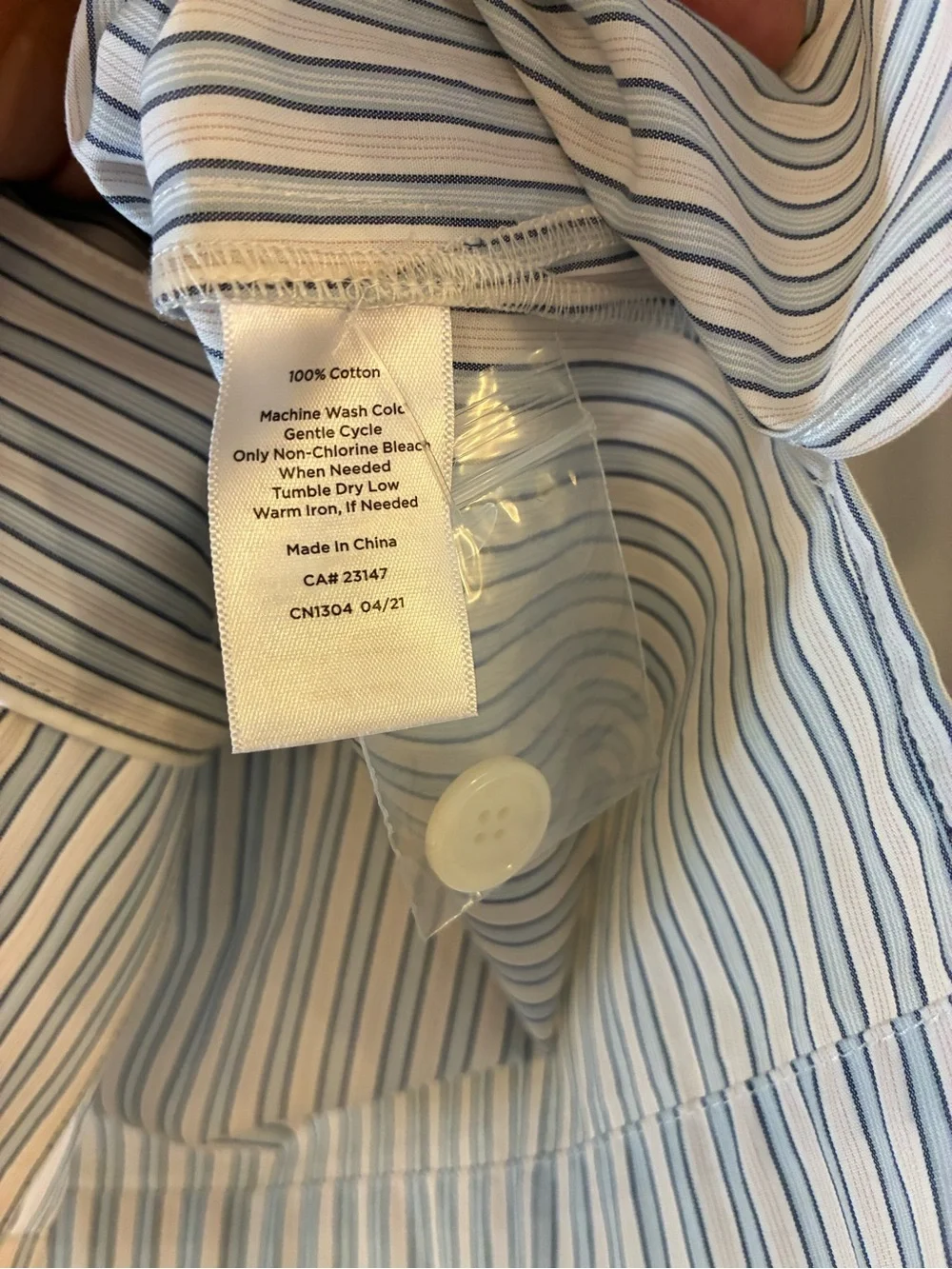 NEW! Haven Well Within Blue and White Striped Shirt Small